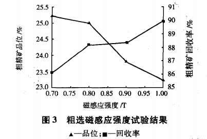 粗選（xuǎn）磁感應強度試驗結果（guǒ）
